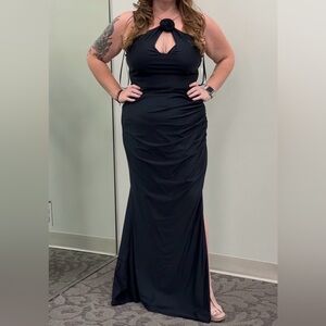 David's Bridal Black Maxi Dress NWT and garment bag